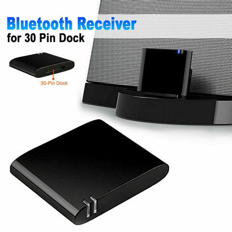 Bluetooth 4.1 Music Audio Adapter Receiver 30 Pin Dock Speaker for iPod iPhone