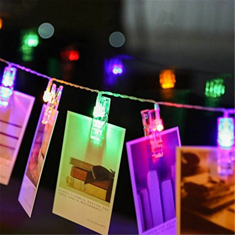 10 TO 40 LED Card Photo Clip String Fairy Lights Battery Christmas Party Wedding