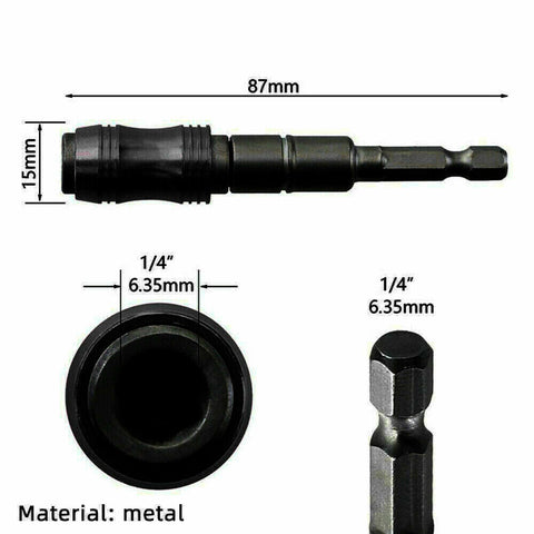 Magnetic Pivot Drill Bit Holder Steel Impact Pivoting Swivel Screw Drill Bits