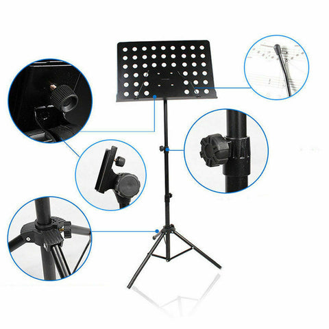 Adjustable Music Stage Stand Heavy Duty Metal Music Sheet Conductor Folding