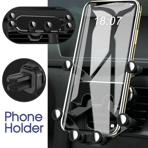 Gravity Car Phone Holder Air Vent Mount 360° Stand Cradle GPS For Mobile Phone