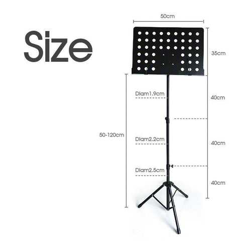 Adjustable Music Stage Stand Heavy Duty Metal Music Sheet Conductor Folding