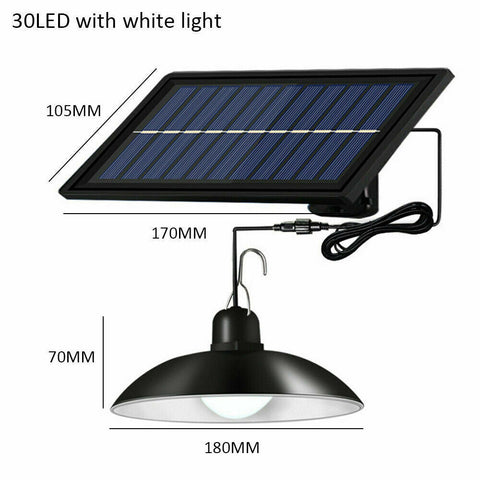 Solar Power Outdoor Garden Hanging LED Lamp Yard Pendant Light W/ Remote Control