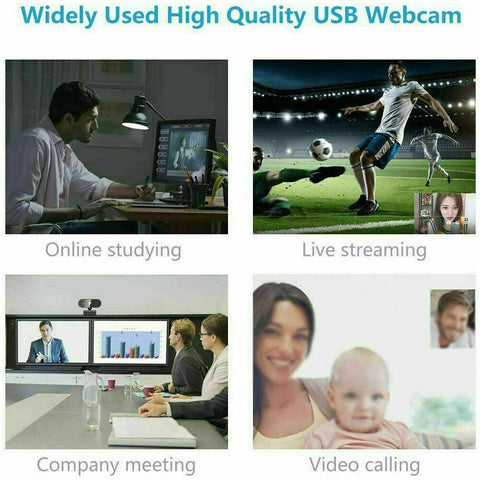 Webcam Full HD 1080P Web Camera Built-in Microphone USB PC Mac Computer Laptop