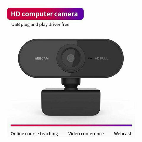 Webcam Full HD 1080P Web Camera Built-in Microphone USB PC Mac Computer Laptop