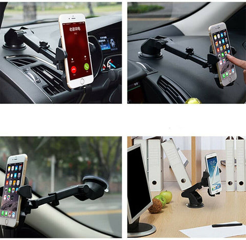 Universal 360° Windshield Mount Car Holder Cradle For GPS Mobile Smart Phone