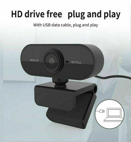 Webcam Full HD 1080P Web Camera Built-in Microphone USB PC Mac Computer Laptop