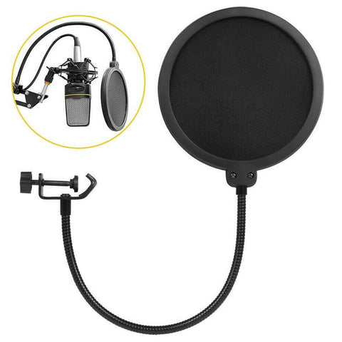 Double Layer Pop Filter Recording Studio Microphone Wind Screen Mask Shield