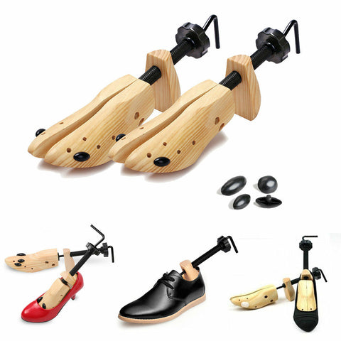 2-Way Wooden Shoes Stretcher Expander Shoe Timber Unisex Bunion Plugs