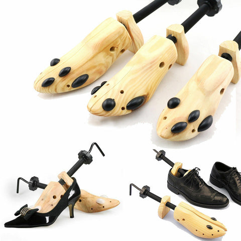 2-Way Wooden Shoes Stretcher Expander Shoe Timber Unisex Bunion Plugs