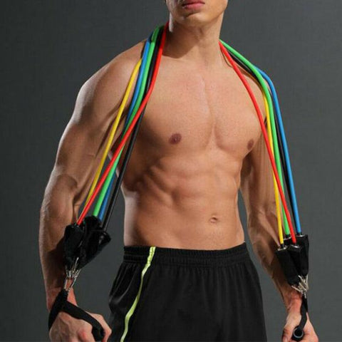 11Pcs Latex Resistance Bands