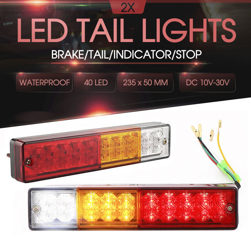 2x Trailer lights 20 LED STOP TAIL INDICATOR TRUCK CAMPER LIGHT UTE 4WD 10-30V