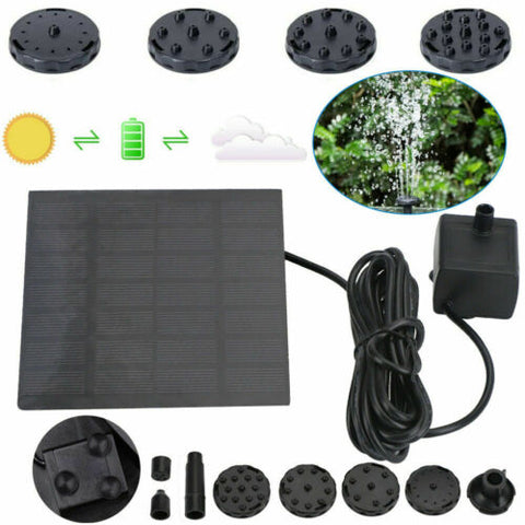 1.5W 2W Solar Powered Water Fountain Pump Bird Bath Pond Pool Garden