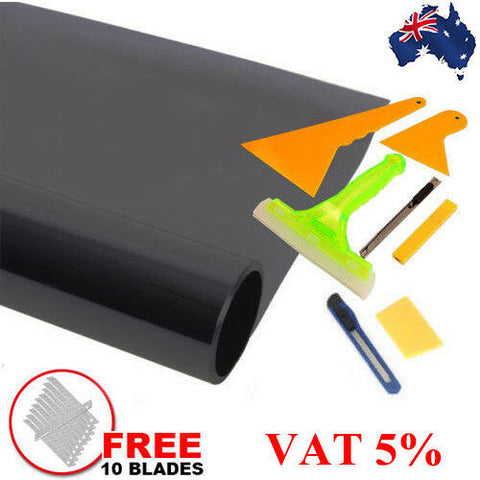 Pro Car Home Window Tint Film Black Roll 5% 15% 30% 35% VLT Tinting Tools Kit