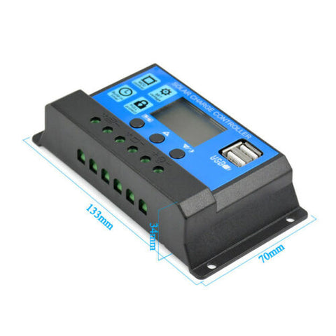 30A LCD Display PWN Solar Panel Regulator