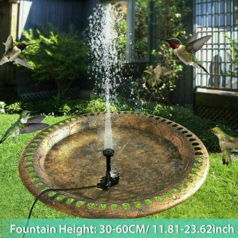 1.5W 2W Solar Powered Water Fountain Pump Bird Bath Pond Pool Garden