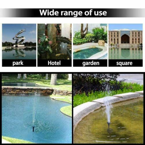 1.5W 2W Solar Powered Water Fountain Pump Bird Bath Pond Pool Garden