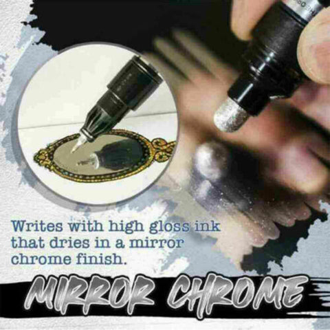 0.7/1/3mmNib Silver Art Liquid Mirror Chrome Marker Pen Smooth Long-Lasting