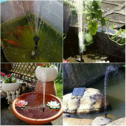 1.5W 2W Solar Powered Water Fountain Pump Bird Bath Pond Pool Garden