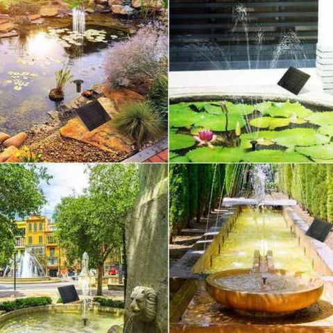 1.5W 2W Solar Powered Water Fountain Pump Bird Bath Pond Pool Garden