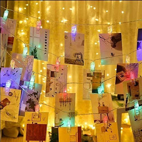 10 TO 40 LED Card Photo Clip String Fairy Lights Battery Christmas Party Wedding