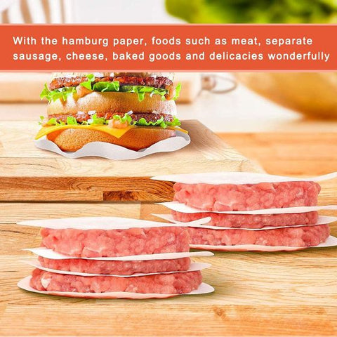 50pcs Round Hamburger Oil Blotting Paper BBQ Grill Paper Absorbing Sheet - 10CM