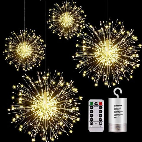 2Pcs FIREWORKS 120 LED String Lights