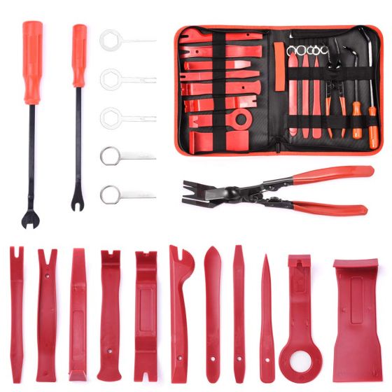 19Pcs Trim Car Panel Removal Disassembly Tool Auto Clip Pliers Repair Kit with Storage Bag