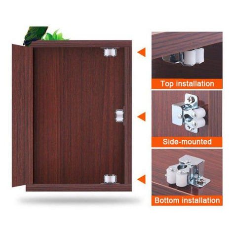 1Set Double Roller Strong Hold Cupboard Cabinet Door Catches for Home Furniture Cabinet Cupboard