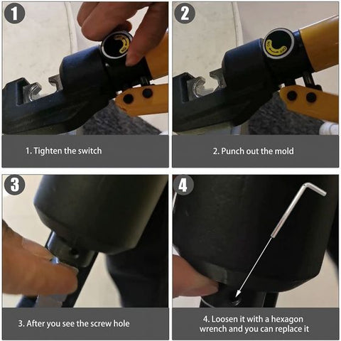 10 Ton Hydraulic Wire Battery Cable Lug Terminal Crimper Crimping Tool 8 Dies Fit for Crimping wires