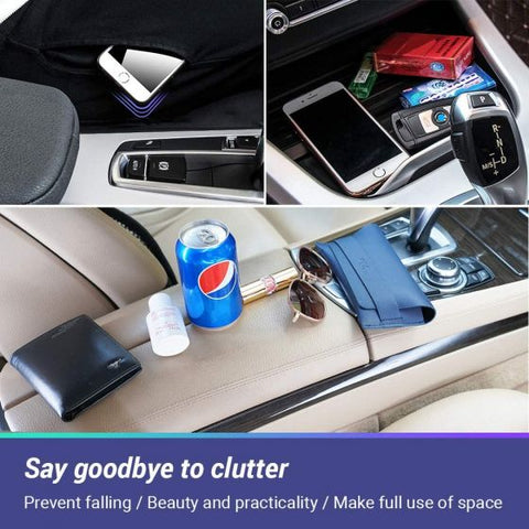 2Pcs Car Seat Gap Filler Organizer Storage Box Front Seat Console Side Pocket for Cellphones Keys Cards Wallets Sunglasses