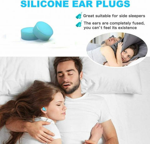 3 Pairs Soft Reusable Moldable Silicone Earplugs Noise Cancelling Earplugs Sound Blocking Ear Plugs for Swimming Sleeping Snoring Studying Snoring