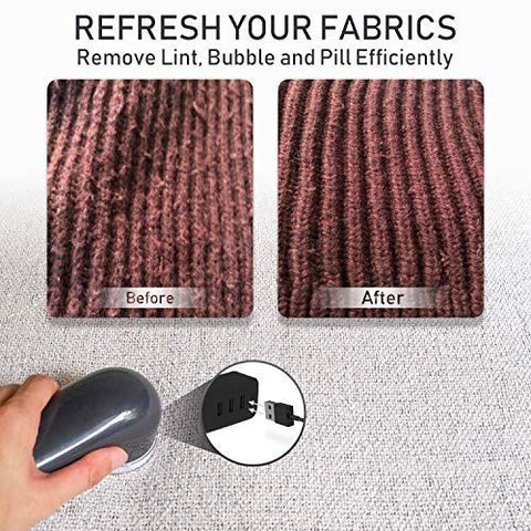 Fabric Shaver Sweater Shaver, Electric USB Powered 2m Cord Lint Removes from Fabrics, Clothing