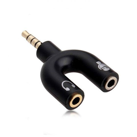 3.5mm Stereo Splitter Audio to Headset Jack Plug Y Adapter Mobile Phone Splitter