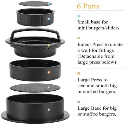 3 In 1 Burger Press Hamburger Patty Maker Slider Press Stuffed Press Burger Patties Cookery Mold