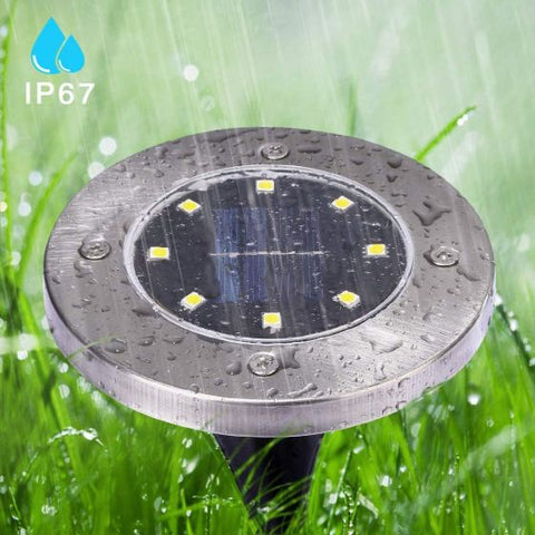 4Pcs LED Solar Powered In-Ground Lights