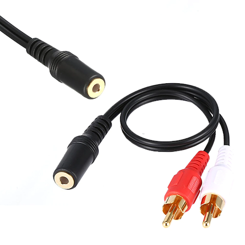 3.5mm Audio Female to 2 RCA Male Stereo Cable Y Connector Audio Cable